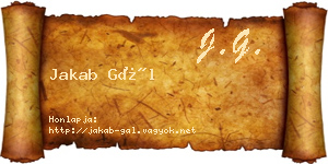 Jakab Gál névjegykártya